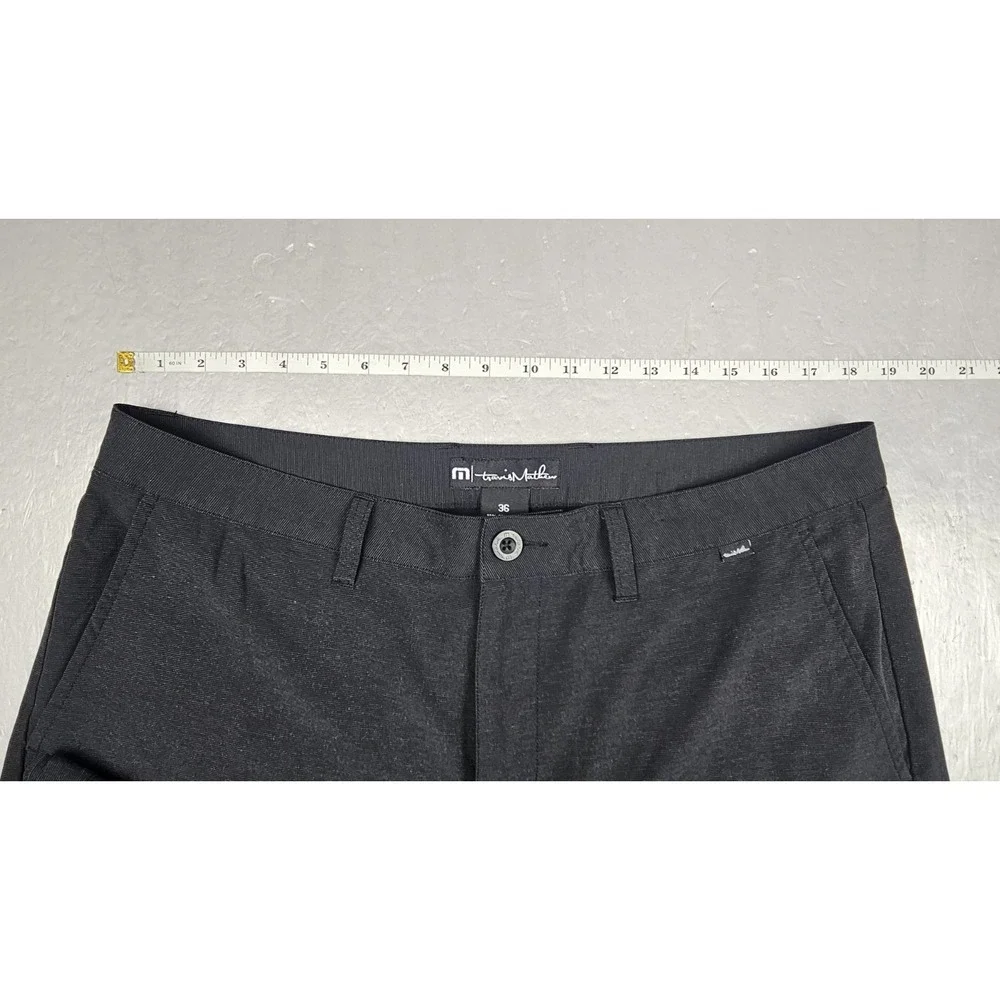 Travis Mathew Golf Shorts Mens 36 Midnight Black Athletic Performance Flat Front - Picture 3 of 8